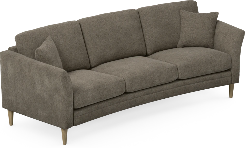 Eden - 3-sits soffa svängd - Brun