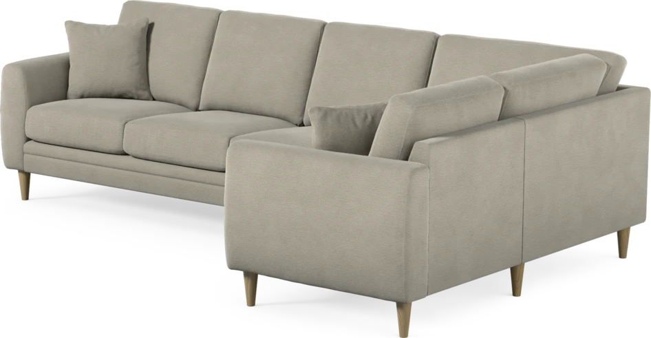 Eden - Hörnsoffa, 3+1-sits - Brun