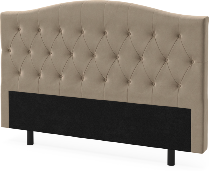 Queen - Sänggavel låg, 90-210 cm - Brun