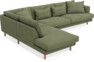 Harper - 3-sits soffa med divan vänster - Grön