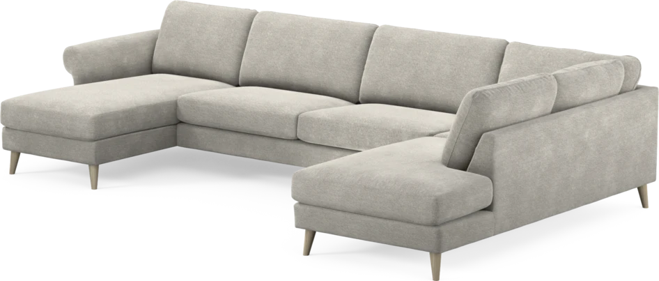 Bridge - 3-sits soffa med schäslong vänster och divan höger - Grå