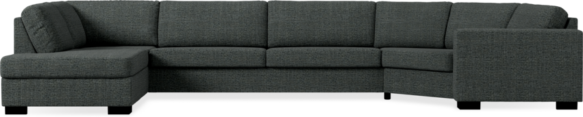 Nevada - 3-sits soffa med divan vänster och cosy hörn höger - Grå