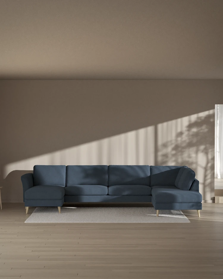Bridge - 3-sits soffa med schäslong vänster och divan höger - inspiration