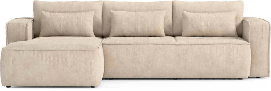 Ide - Bäddsoffa 3-sits med schäslong vänster - Beige
