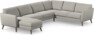 Bridge - Hörnsoffa, 3+2-sits med schäslong vänster - Grå
