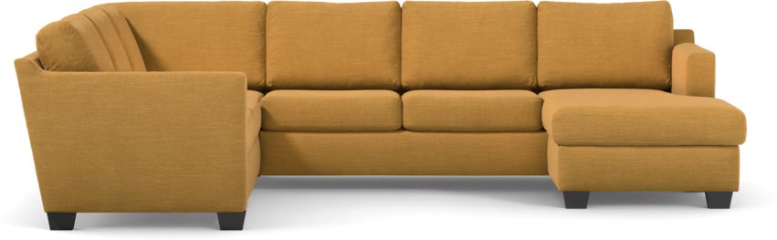 Friday - Hörnsoffa, 2+3-sits med schäslong höger - Gul