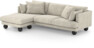Harper - 4-sits med schäslong vänster - Beige