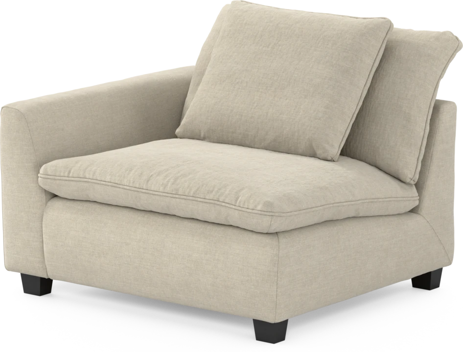 Bellora - 1-sits med armstöd vänster - Beige
