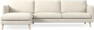 Madison Lux - 3-sits soffa med schäslong vänster - Vit