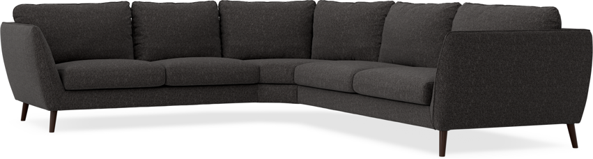 Madison Lux - Hörnsoffa, 2+3-sits - Svart