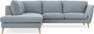 Madison - 2-sits soffa med divan vänster - Blå