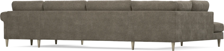 Bridge - 3-sits soffa med divan vänster och schäslong höger - Brun