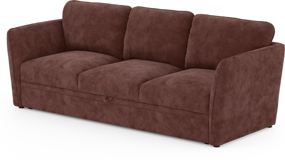 Öland - Bäddsoffa 3-sits, längsbäddad - Röd