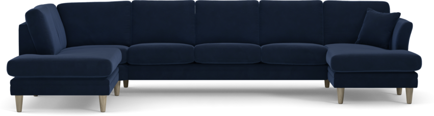 Eden - 3-sits soffa med divan vänster och schäslong höger - Blå