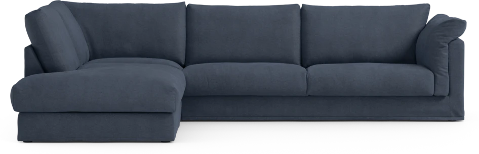 Cherrie Klädsel - Klädsel till 3-sits soffa med divan vänster - Blå