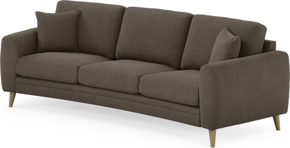 Eden - 3-sits soffa svängd - Brun