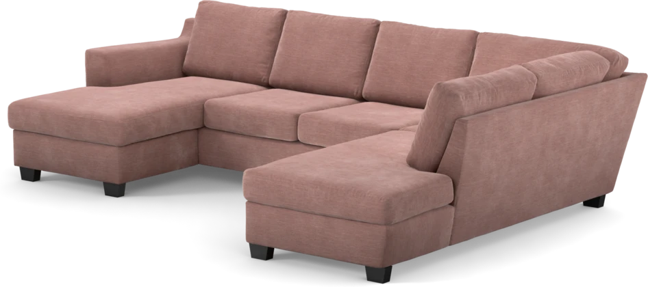 Friday - 3-sits soffa med schäslong vänster och divan höger - Rosa