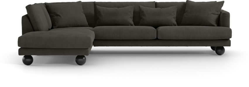 Harper - 3-sits soffa med divan vänster - Grå