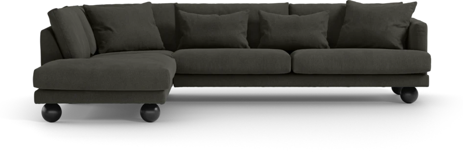Harper - 3-sits soffa med divan vänster - Grå