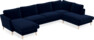 Bridge - 3-sits soffa med schäslong vänster och divan höger - Blå