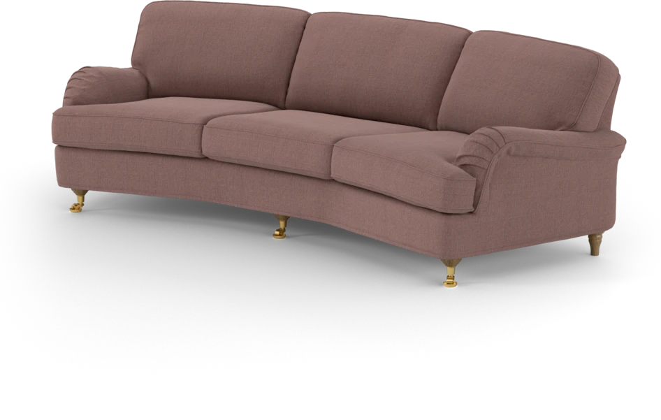 Oxford - 3-sits soffa svängd - Rosa