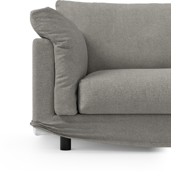 Cherrie Klädsel - Klädsel till 3-sits soffa med divan vänster - Grå