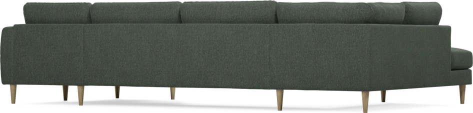 Bridge - 3-sits soffa med divan vänster och schäslong höger - Grön