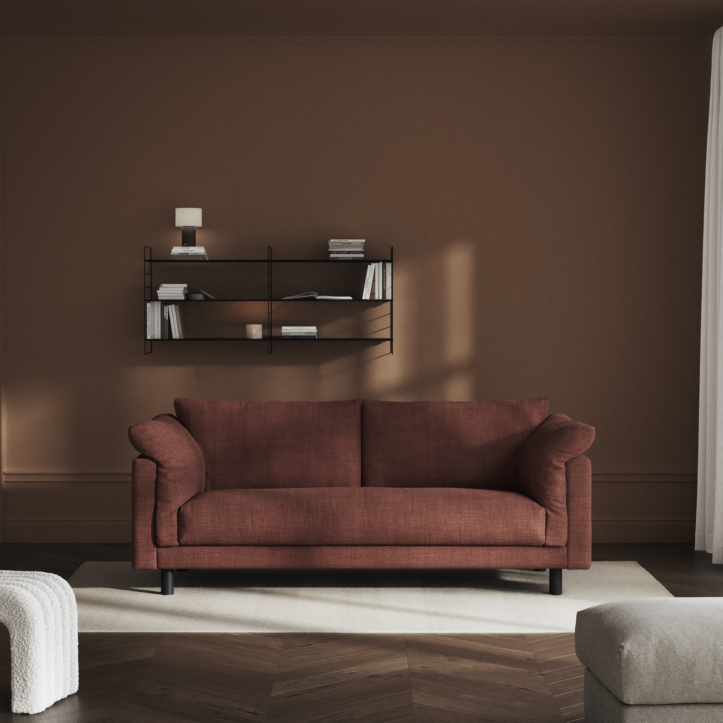 Cherrie - 2,5-sits soffa, hel dyna, fast klädsel - inspiration