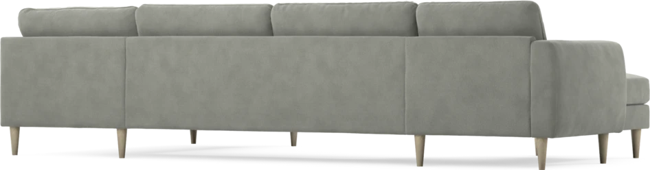 Bridge - 3-sits soffa med schäslong vänster och divan höger - Grå