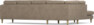 Eden - 3-sits soffa med divan - Brun
