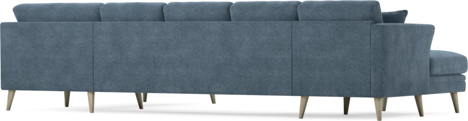 Eden - 3-sits soffa med schäslong vänster och divan höger - Blå