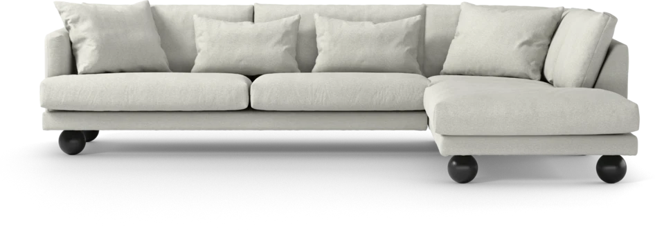 Harper - 3-sits soffa med divan höger - Vit