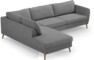 County - 2,5-sits soffa med divan vänster - Grå