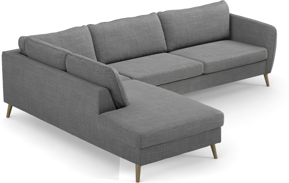 County - 2,5-sits soffa med divan vänster - Grå