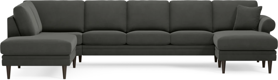 Eden - 3-sits soffa med divan vänster och schäslong höger - Grå