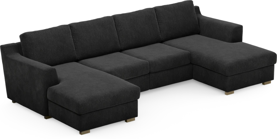 Friday - 2-sits soffa med två schäslonger - Blå