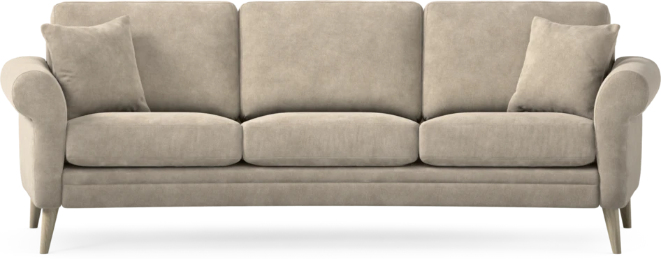 Eden - 3-sits soffa svängd - Beige