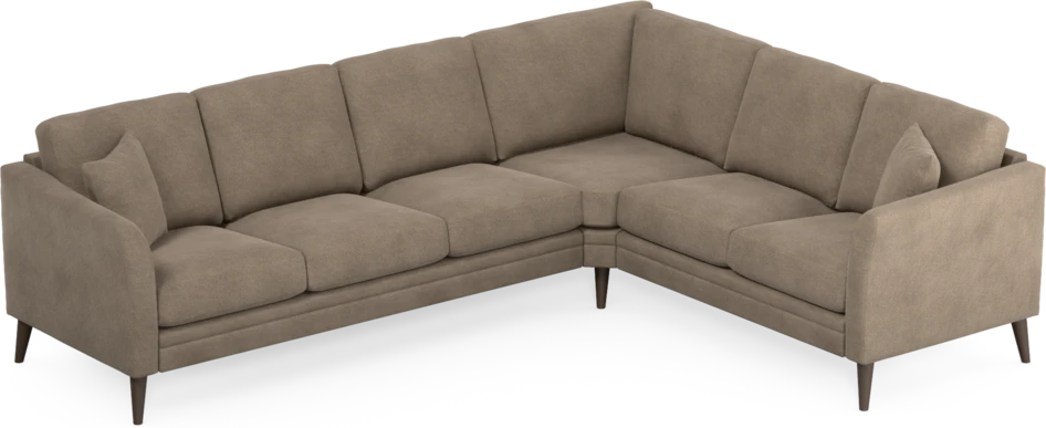 Eden - Hörnsoffa, 3+2-sits - Brun