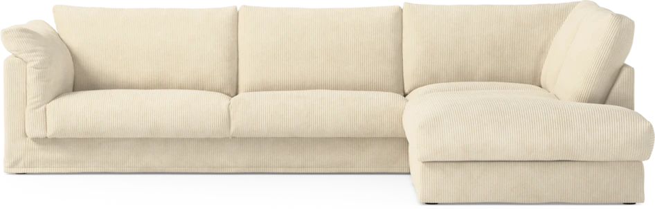 Cherrie Klädsel - Klädsel till 3-sits soffa med divan höger - Vit