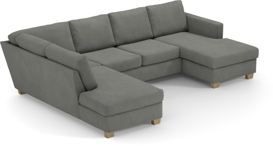 Friday - 3-sits soffa med divan vänster och schäslong höger - Grå