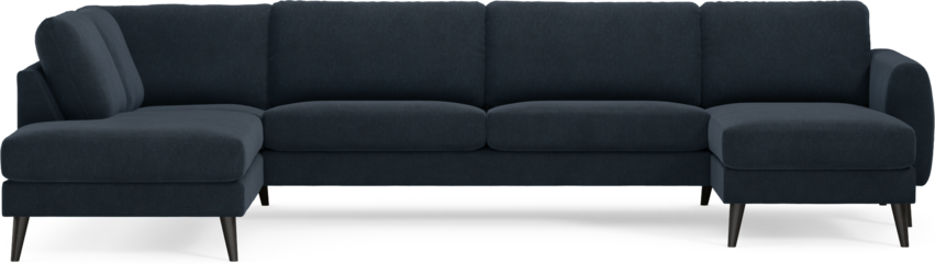 Bridge - 3-sits soffa med divan vänster och schäslong höger - Blå