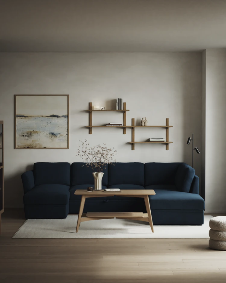 Öland - Bäddsoffa med schäslong vänster och divan höger - inspiration