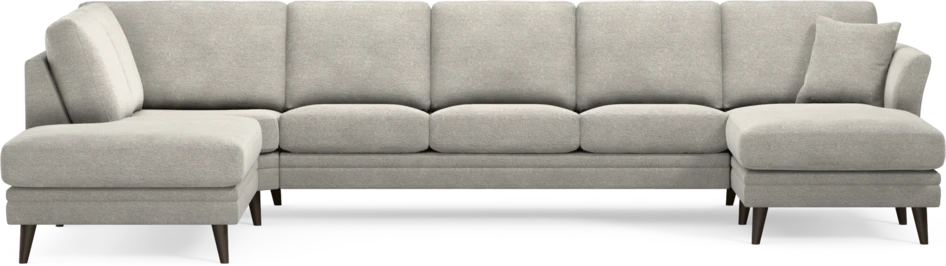 Eden - 3-sits soffa med divan vänster och schäslong höger - Grå