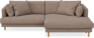 Harper - 4-sits med schäslong XL höger - Brun