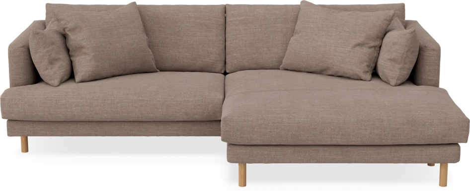 Harper - 4-sits med schäslong XL höger - Brun