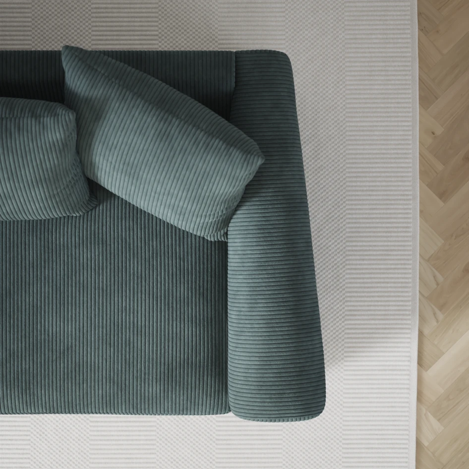 Town - 3-sits soffa med divan höger - Blå