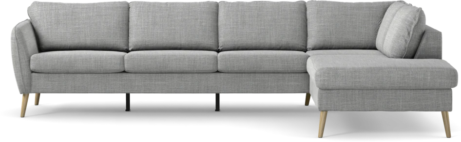 County - 3-sits soffa med divan höger - Grå