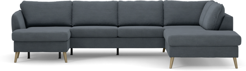County - 3-sits soffa med schäslong vänster och divan höger - Blå