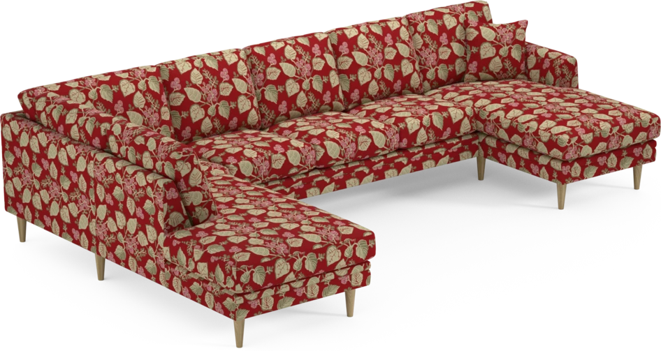 Eden - 3-sits soffa med divan vänster och schäslong höger - Flerfärgad