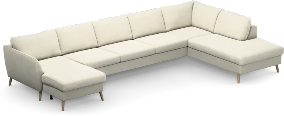 County - 4-sits soffa med schäslong vänster och divan höger - Vit